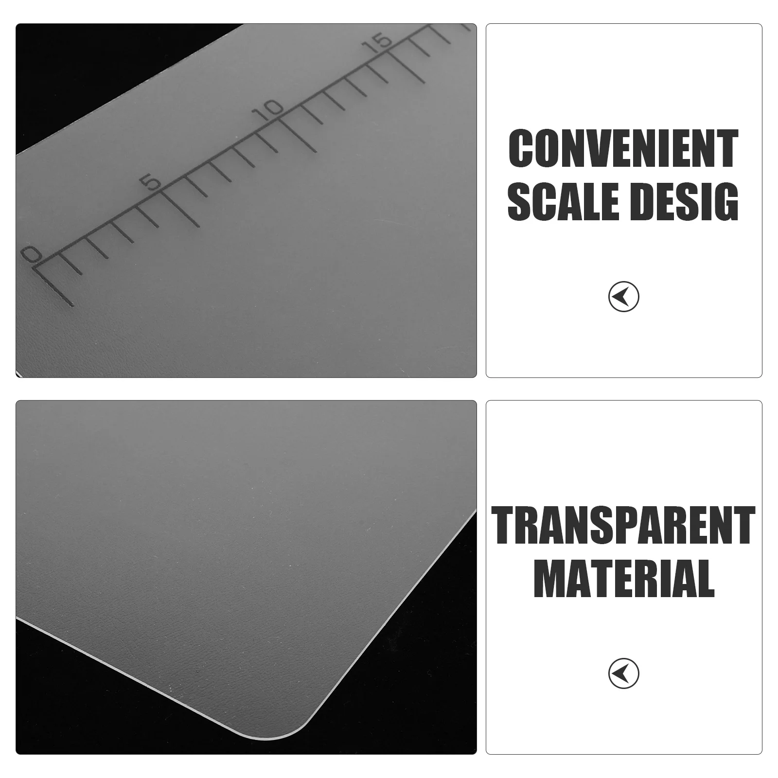

Transparent Cutting Board with Scale Anti-Skid Design for Kitchen Use Fruit Meat Vegetable Acrylic Chopping Board Practical Gift