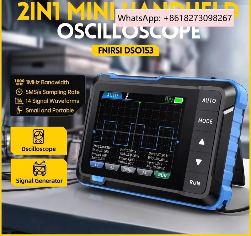 

DSO153 2in1 Handheld Digital Oscilloscope 5MSa/s 1MHz