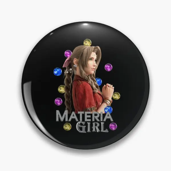 Aerith Ff7 Final Fantasy 7 Funny  Soft Button Pin Badge Lover Hat Cartoon Jewelry Metal Decor Brooch Lapel Pin Clothes Creative