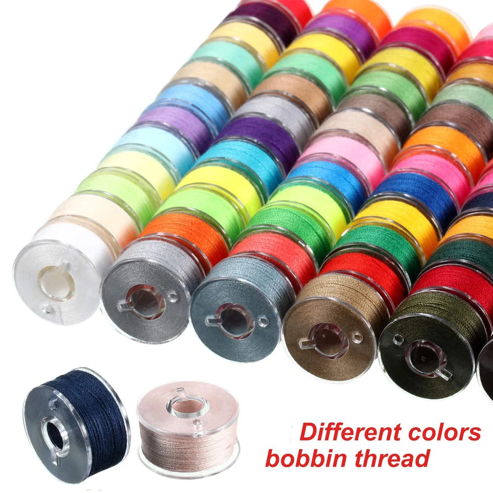 

5-20Multicolor Thread Spools Sewing Machine Bobbins Plastic Bobbins with Thread for Sewing Machines Quilting Sewing Accessories