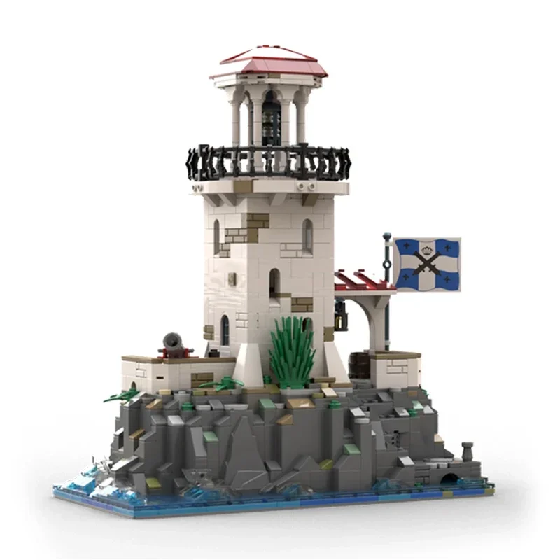 Moc Building Blocks Island Model Empire Fort Lighthouse Technical Bricks DIY Assembly Construction Toys For Childr Holiday Gifts