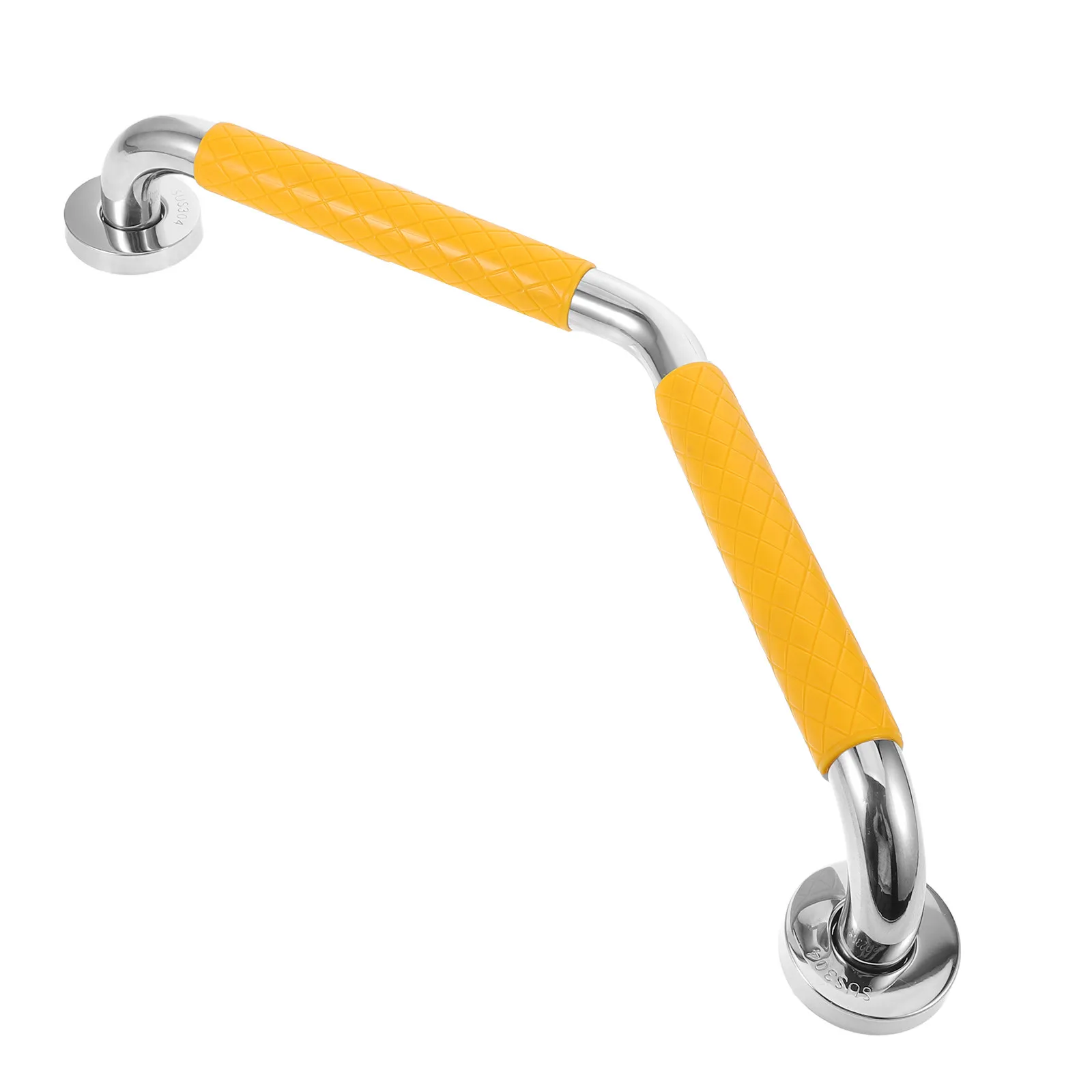 

Grab Bar Shower Stainless Steel Handicap Bent Handrail Double Silicone Sleeve Anti Slip Elderly Bathroom Safety Handrail Support