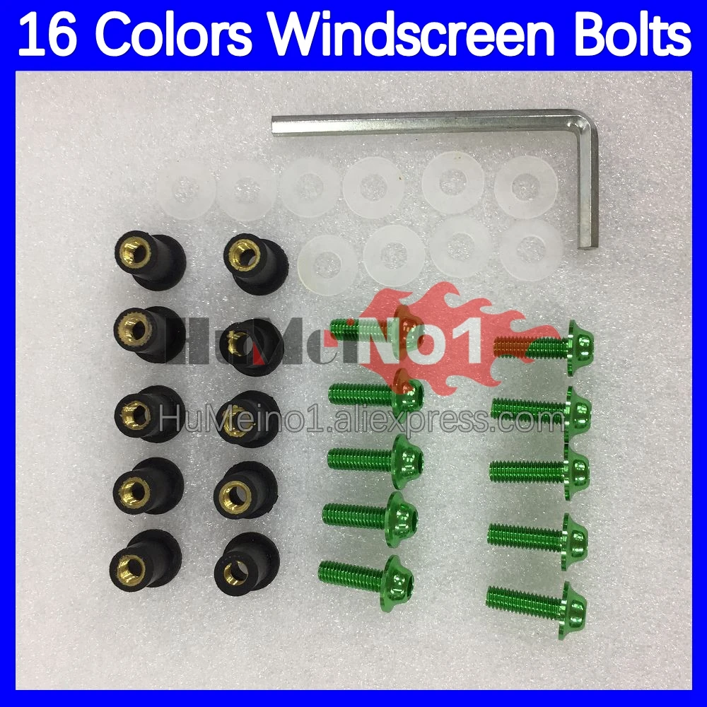 31pcs Motorcycle Windscreen Bolts For DUCATI 848 1098 1198 848S 1098S 1198S 2007 2008 2009 2010 2011 2012 Windshield Screws Nuts