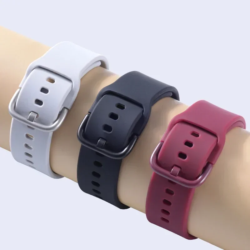 20mm 22mm Watch Strap For Amazfit Bip3 3Pro GTS2 2E 3 4 4Mini GTR GTR2 Silicone Band For Samsung Galaxy Watch 7 6 5 4 Classic S3 image 3