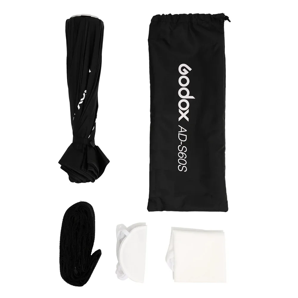Godox AD-S60S 60cm Silver Deep Parabolic Softbox with Honeycomb Grid Godox Mount Softbox for AD300PRO AD400PRO ML60