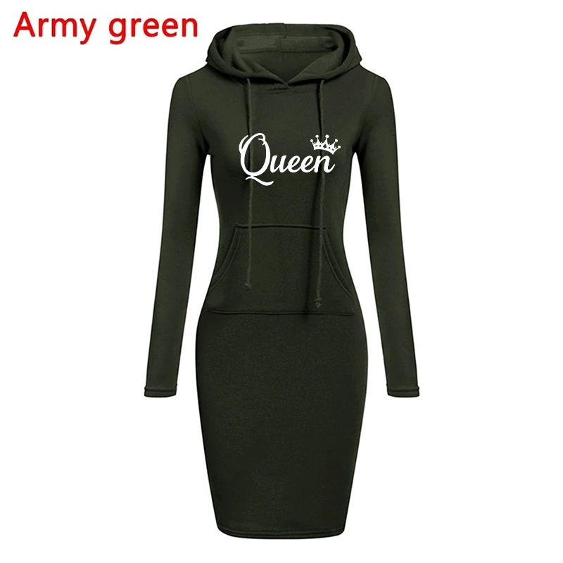 Autumn Winter Women Fashion Hoodie Dresses Sweet Long Sleeved Casual Hooded for Women Retro Pullover Trendy Classic A-Line Dress