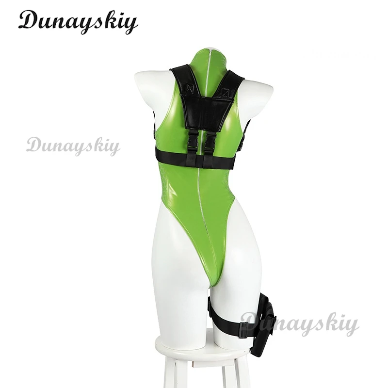 Cammy White Cosplay Bodysuit Fighting Game SF Leather Suit Bikini Glove Hat Strap Wig Stocking Halloween Costumes Women Jumpsuit