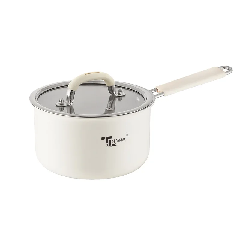 

LTT Stainless Steel Milk Pan Uncoated Large Capacity Household Multifunction Fryer Non-stick Pan