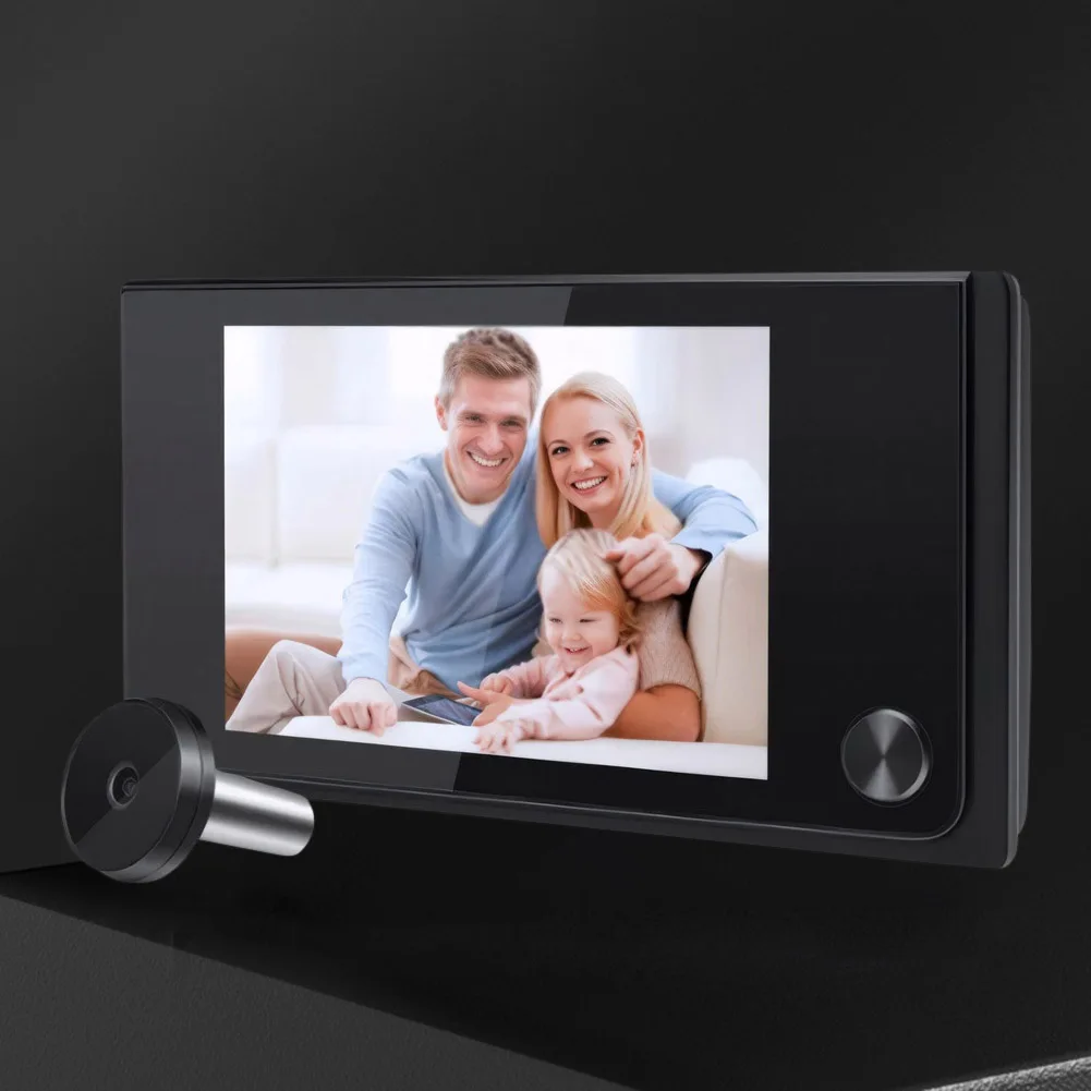 Caméra vidéo de porte judas, grand angle de vue de 3.5 °, sonnette vidéo sans fil 1MP, visionneuse judas, moniteur extérieur, maison intelligente, 120 pouces