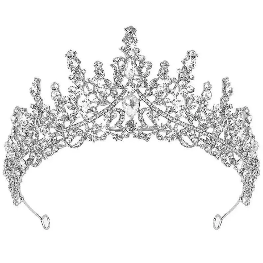 أغطية الرأس مجوهرات الشعر الباروك كريستال التيجان الفاخرة الأنيقة الباروك الملكة التيجان خمر لامعة زخرفة الأميرة تاج الزفاف