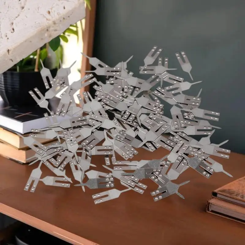 ✰✪100Pcs/set Stainless Steel Battery Spot Welding Pads Positive And Negative Pole Connection Pads Battery Pins