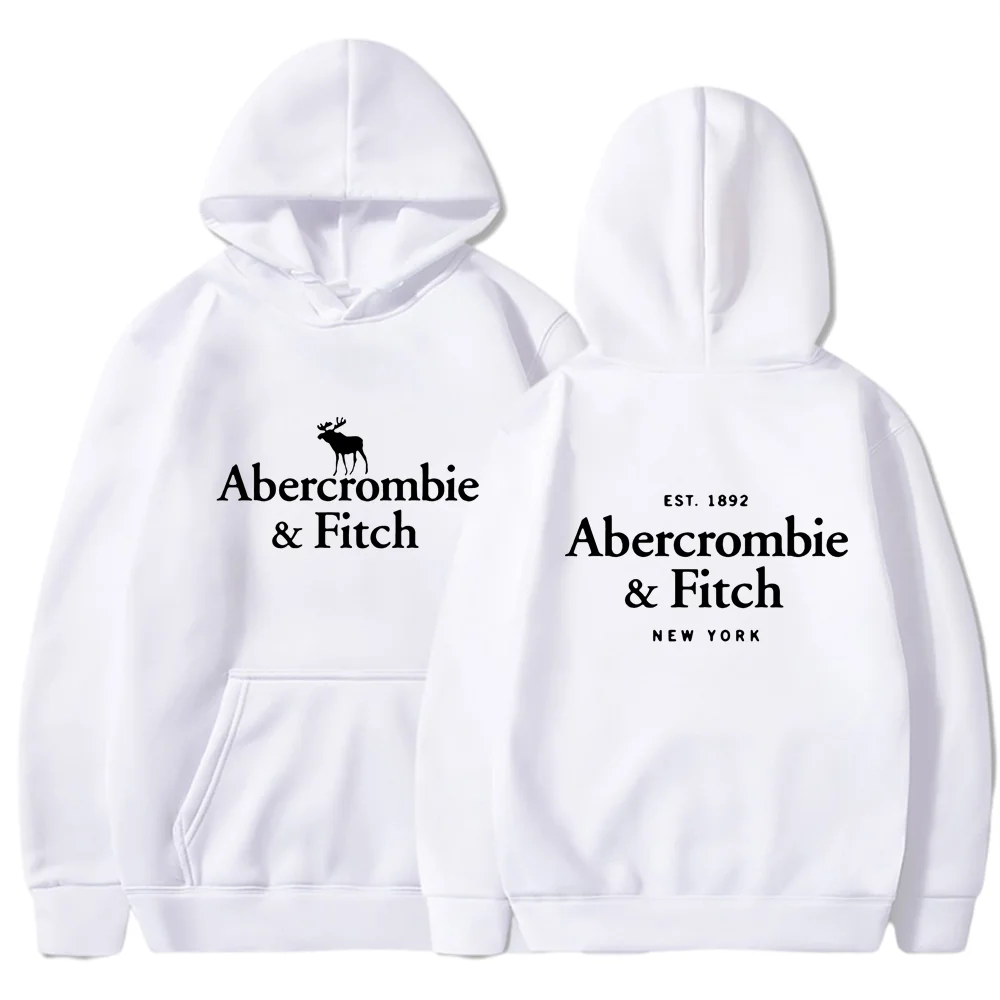 Abercrombie Velvet Hoodie Hoodie Men\'s and Women\'s Wear Autumn/Winter Couple\'s Top Loose