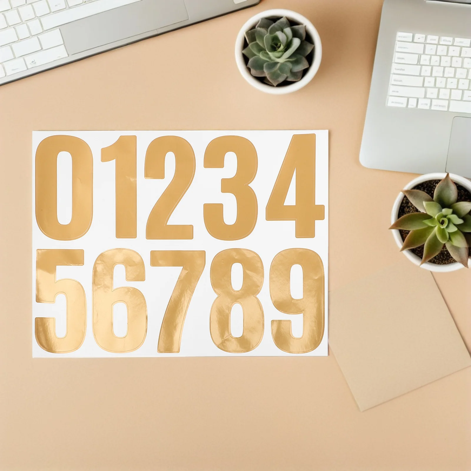 

8Sheet Adhesive Reflective Number Stickers Large Waterproof for Mailbox Door Window Address Signs Outdoors Mailbox Number Sign