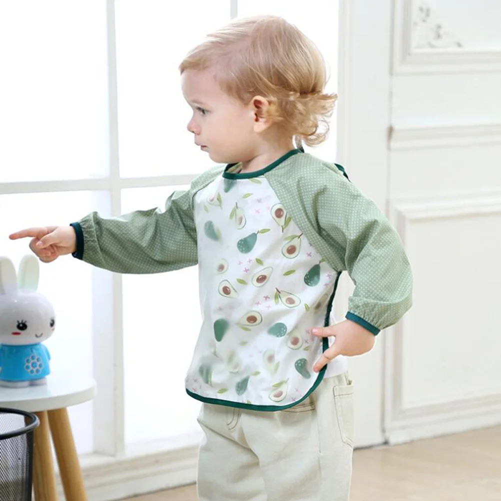

Waterproof Kids Overclothes Long Sleeve Dining Bib Avocado Size 110 Baby Infant Waterproof Baby Bib Lightweight