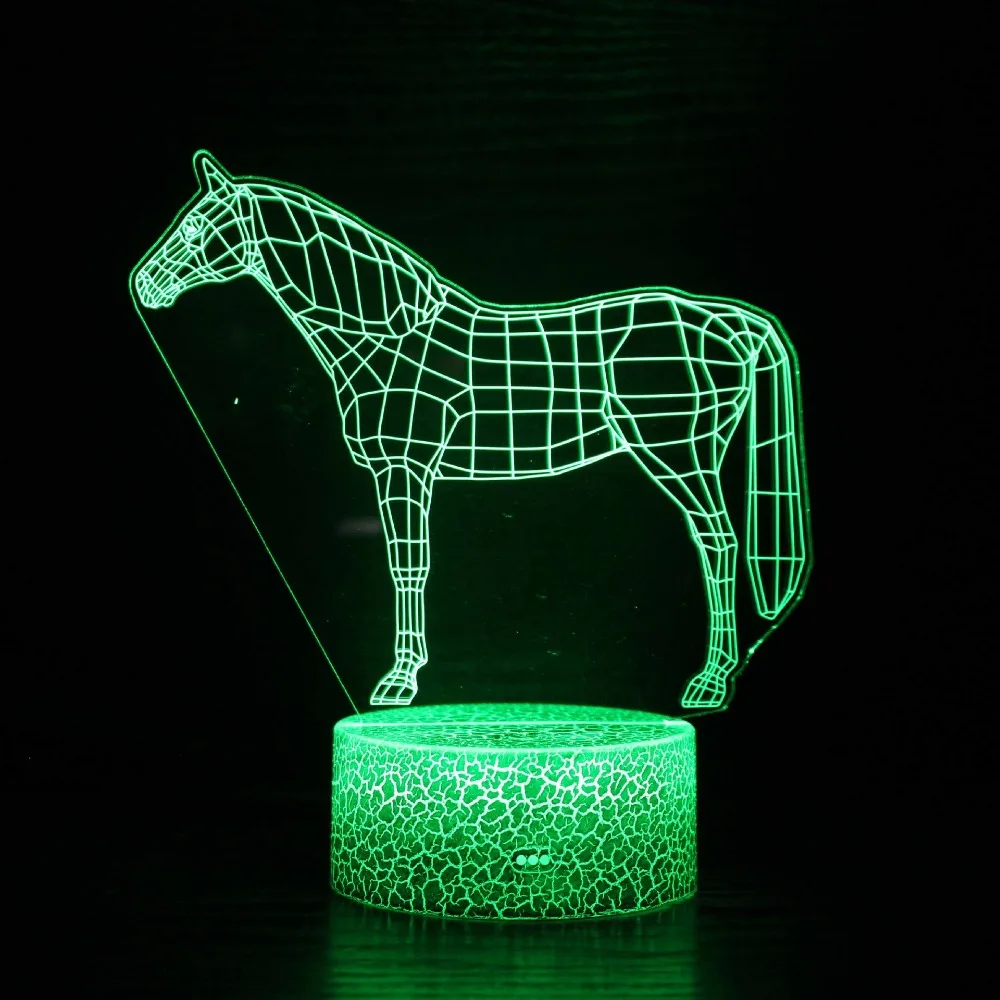 Nighdn Horse Gifts for Girls Kids Night Light Horse 3D LED Lamp 7 Color Changing Home Bedroom Decoration Bedside Table Lamp