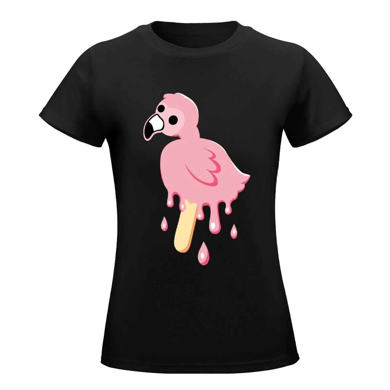 Flamingo Merch Mrflimflam Albert Melting Pop Bird Popsicle T-Shirt summer clothes quick drying graphics plain t shirts for Women