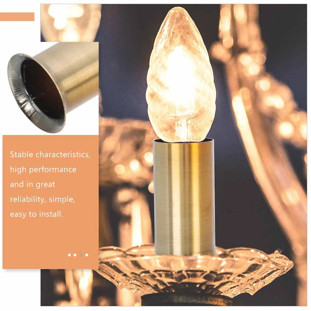 6 قطعة قاعدة مصابيح كم E14 ثريا حديدية التشفيه غلاف مقاوم للحرارة دائم ل كريستال أضواء الثريا تركيبات المقبس