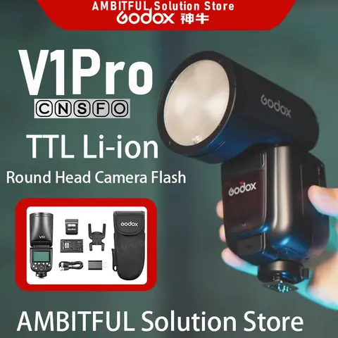 Godox V1 PRO TTL Li-ion Wireless Transmission Round Head Camera Flash V1PRO Speedlite Flash for Canon Nikon Sony Fuji Olympus
