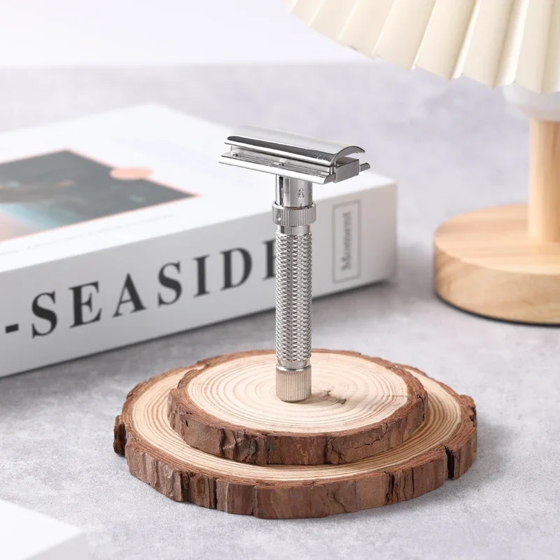 Yaqi Ultima Stainless Steel Adjustable Mens Safety Razor 77MM Handle Provides Comfortable Non-slip Grip For Mens Precise Shaving