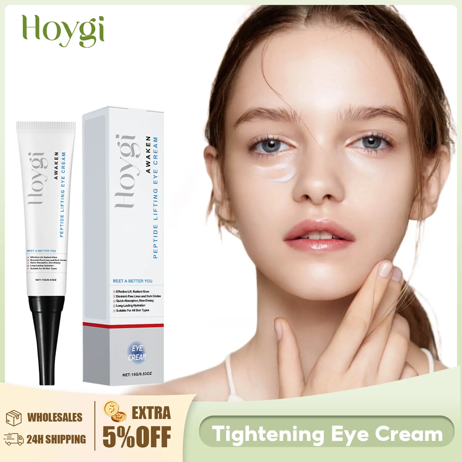 

Peptide Eye Cream Firming Eye Gel Fade Fine Lines Eye Bags Remover Dark Circles Anti Puffiness Tightening Lifting Under Eye Care