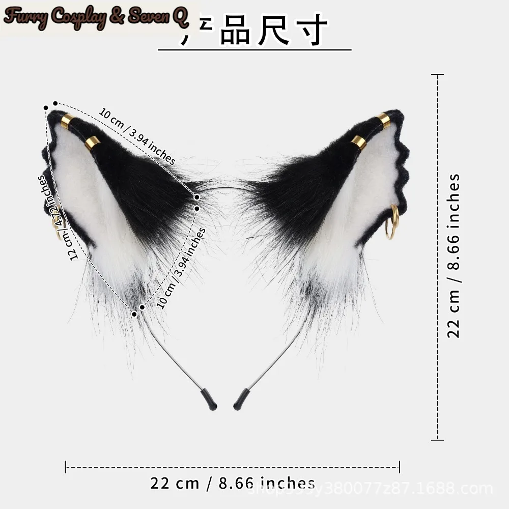 Practical Animal Cat Ears Headband Artificial Faux Furs Lolita Ears Headwear Reusable Hair Accessories Gothic Headband Halloween