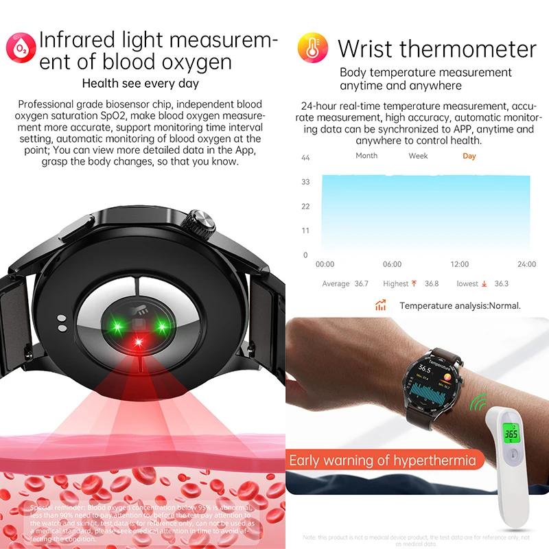 FD05 ECG ساعة ذكية بلوتوث الاتصال 1.43 "AMOLED عرض جهاز تعقب للياقة البدنية إدارة الصحة SOS ساعة متعددة وجوه أوضاع رياضية