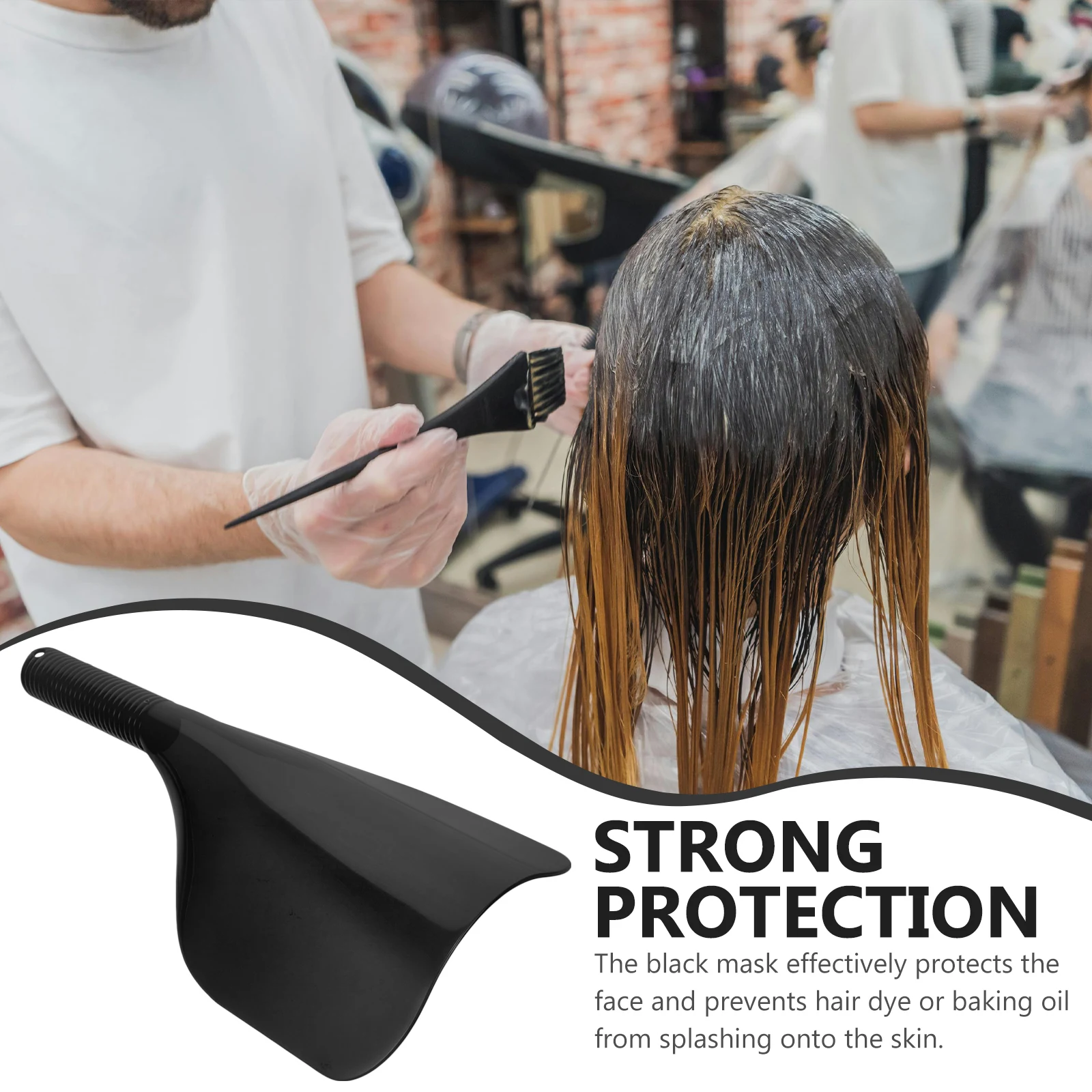 

Hair Dye Protective Cover Salon Spray Plastic Shield Face Hairspray Face Mask For Barbershop Guard Black Panel
