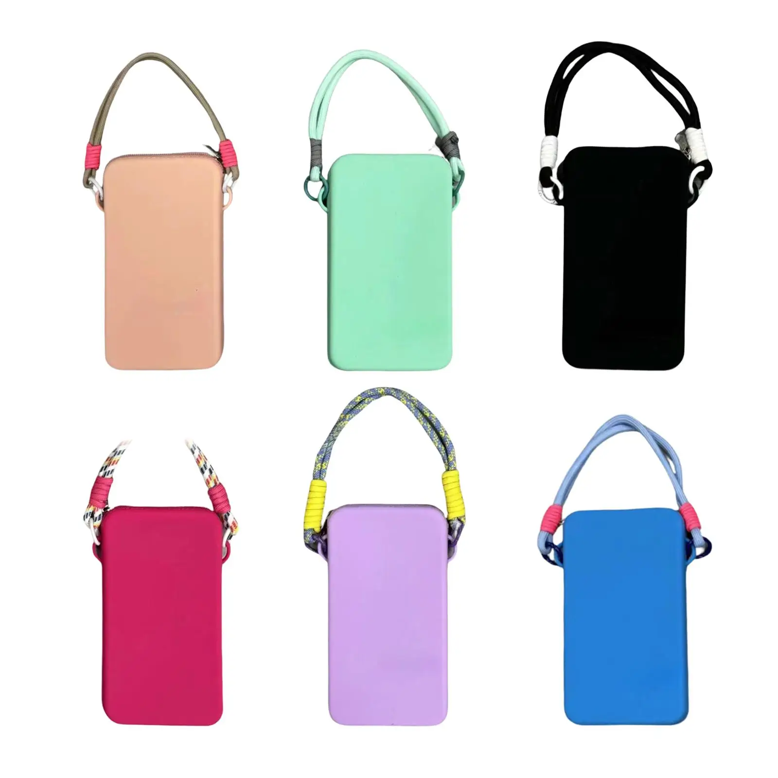 Soporte de silicona para teléfono, bolsa con cremallera, funda para teléfono, soporte para vacaciones, playa, chica