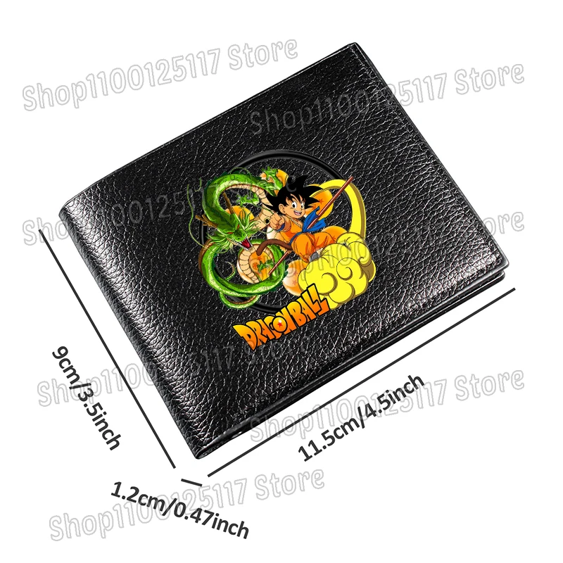 Dragons Ball Wallet Men Anime Printed Short Folding Wallets Cartoon Card Holder Boys Coin Purse Fashion Photo Case Birthday Gift view 5