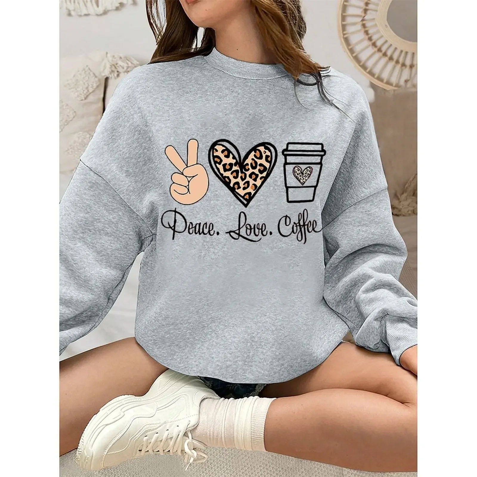 

Women's Sweatshirts O-Neck Loose Casual Sports Pullovers Comfortable Velvet Long Sleeve Sweater Winter Woman Clothes 2025