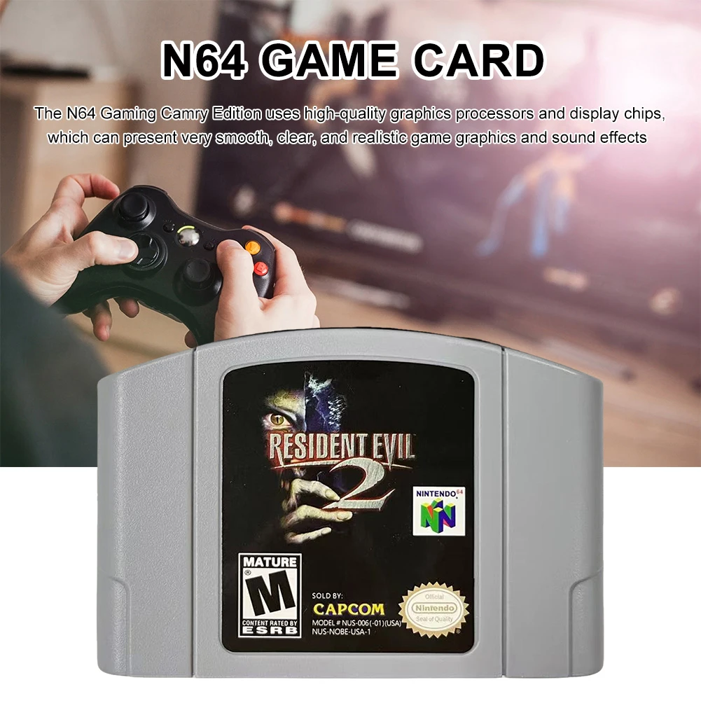 Resident Evil 2 RPG Cosplay N64 Game Card Series USA Version Resident Evil Games Survival Horror Games Animation NTSC Toy Gift