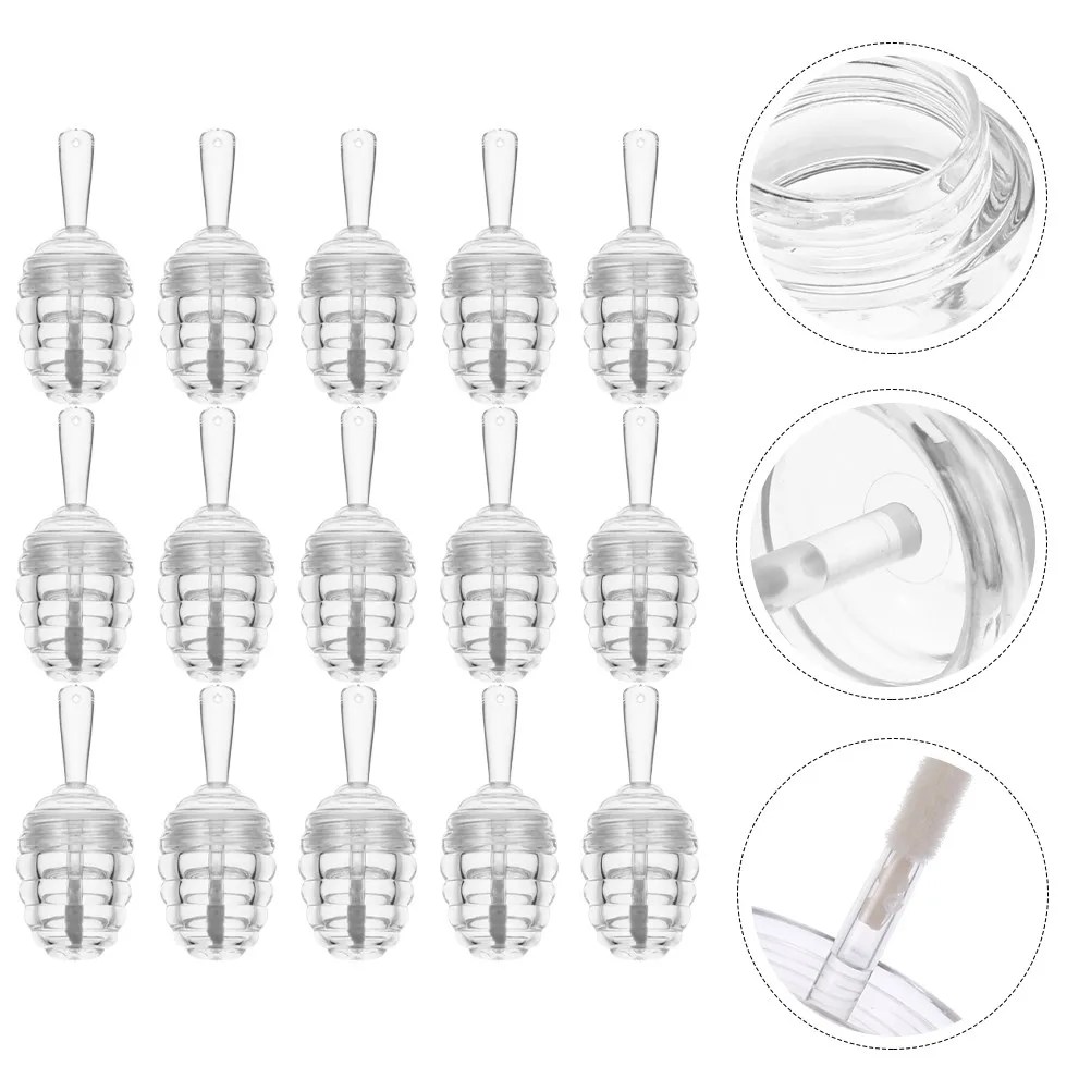 

Набор из 15 прозрачных тюбиков-«сот» для помады, многоразовые портативные флаконы для блеска для губ, масла для губ, красителя, жидкого бальзама