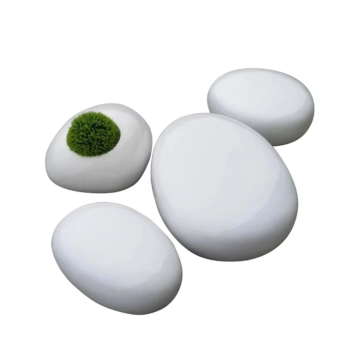 Durable sunscreen non-fading outdoor garden store street leisure place fiberglass flower pot seat