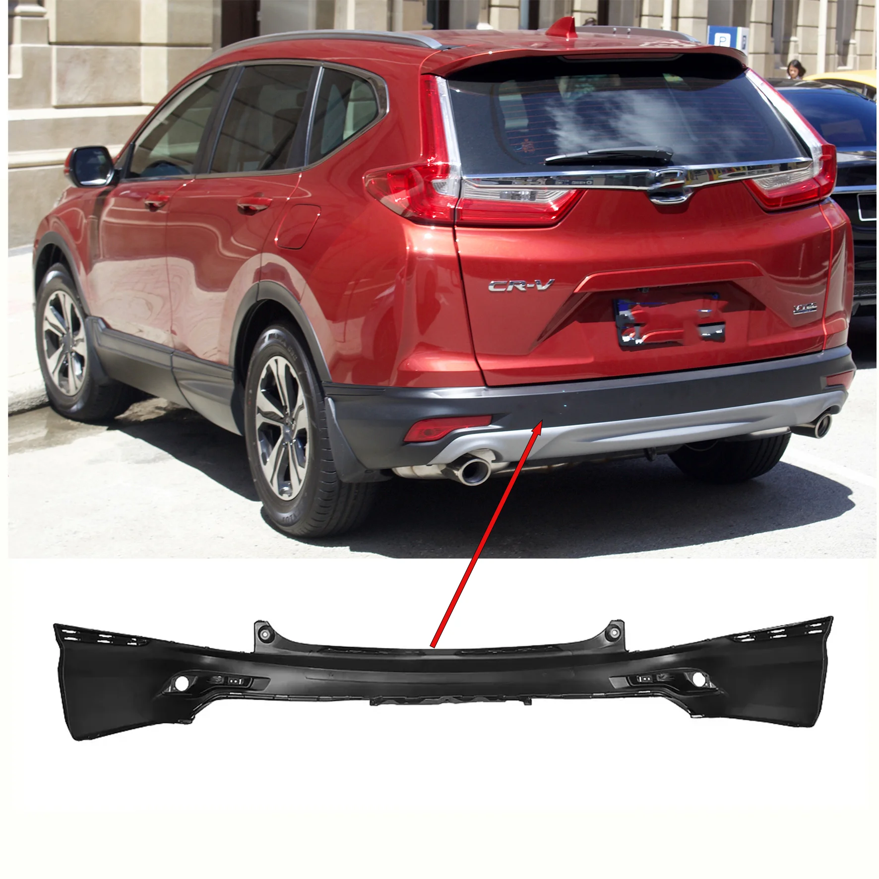 

Plastic Body Kits Rear Lower Bumper 71501TLAA70 71501-TLA-A70 for Honda CRV Classic Style 2017 2022