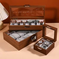 DELESYS, nueva caja de reloj creativa de madera de nogal, caja expositora de reloj de madera Retro de estilo chino, hermosa caja de reloj de gran capacidad