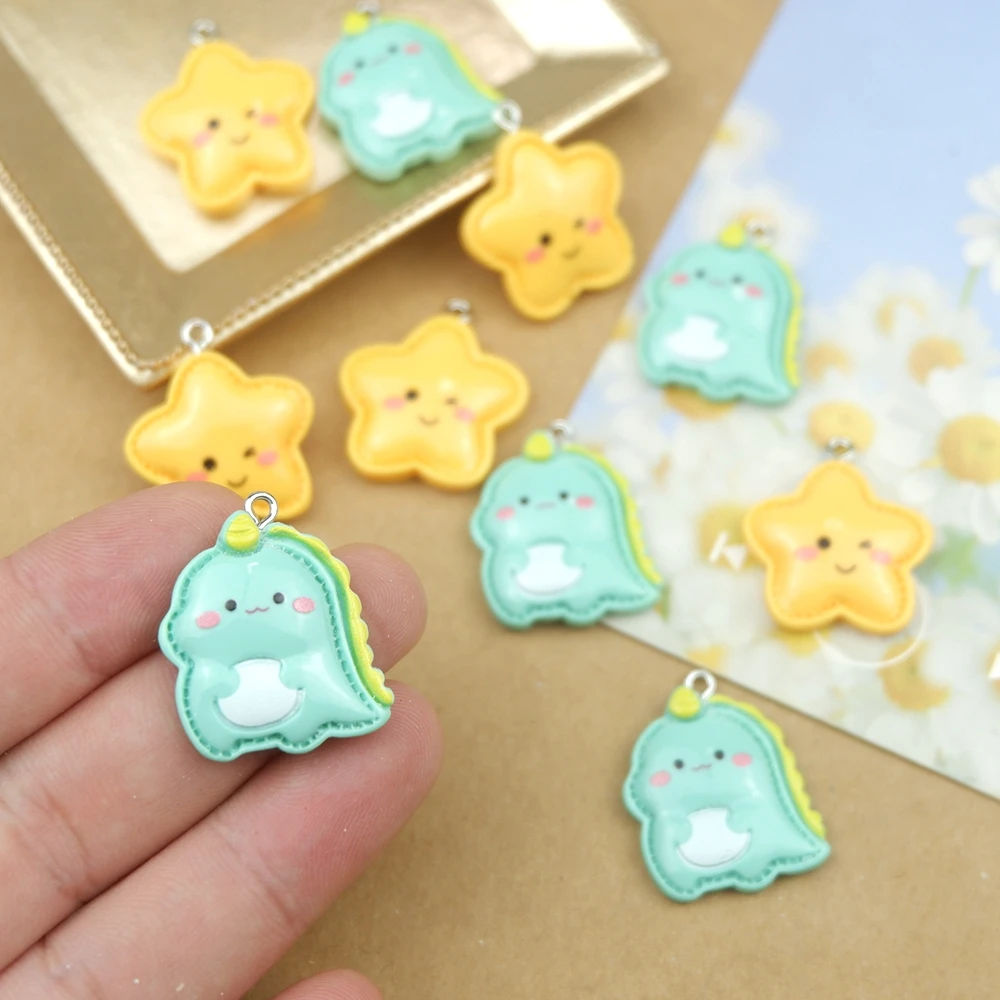 Cute Dinosaur Sat Charms for Jewelry Making Diy Earring Bracelet Pendant Accessories Findings Phone Making Wholesale Bulk