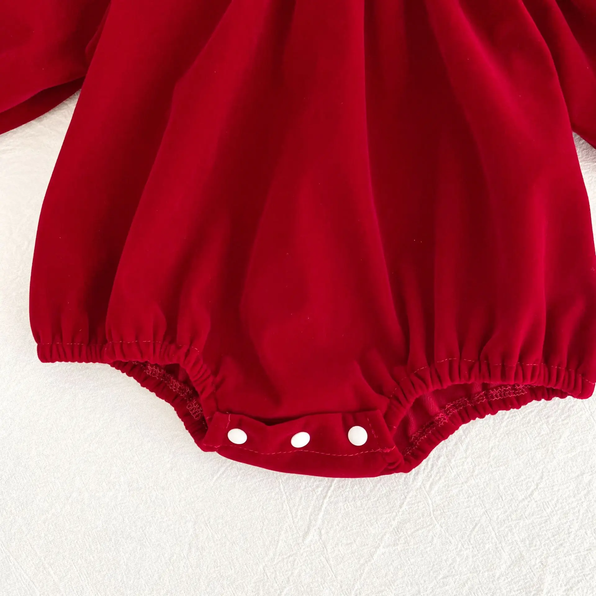 2023 Weihnachten 0-24 M Baby Mädchen Overall Casual Bogen Gestickte Lange Ärmel Neugeborenen Strampler Weihnachten Party Kleinkind nette Kleidung – Detail 7
