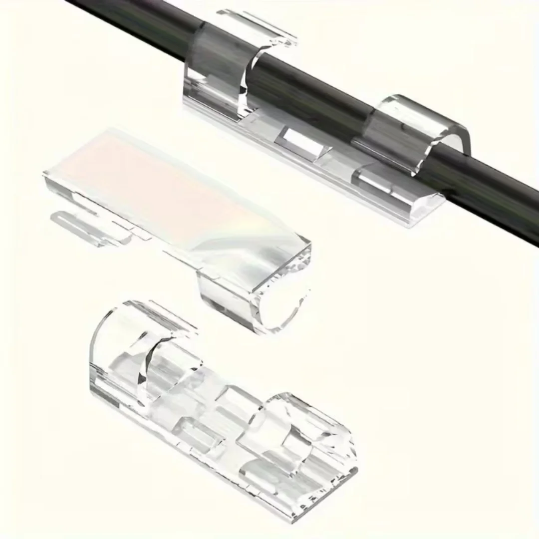 Non Punched and Traceless Cable Organizer, Wire Holder, Self-Adhesive Data Cable Clip, Storage Cable Routing Device