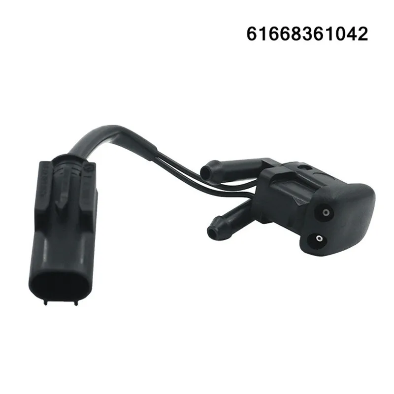 1 PCS 61668361042 Black ABS Windshield Washer Nozzle Heated Dual Inlet Squirter Jet For BMW 525i 528i 530i 540i M5 E39