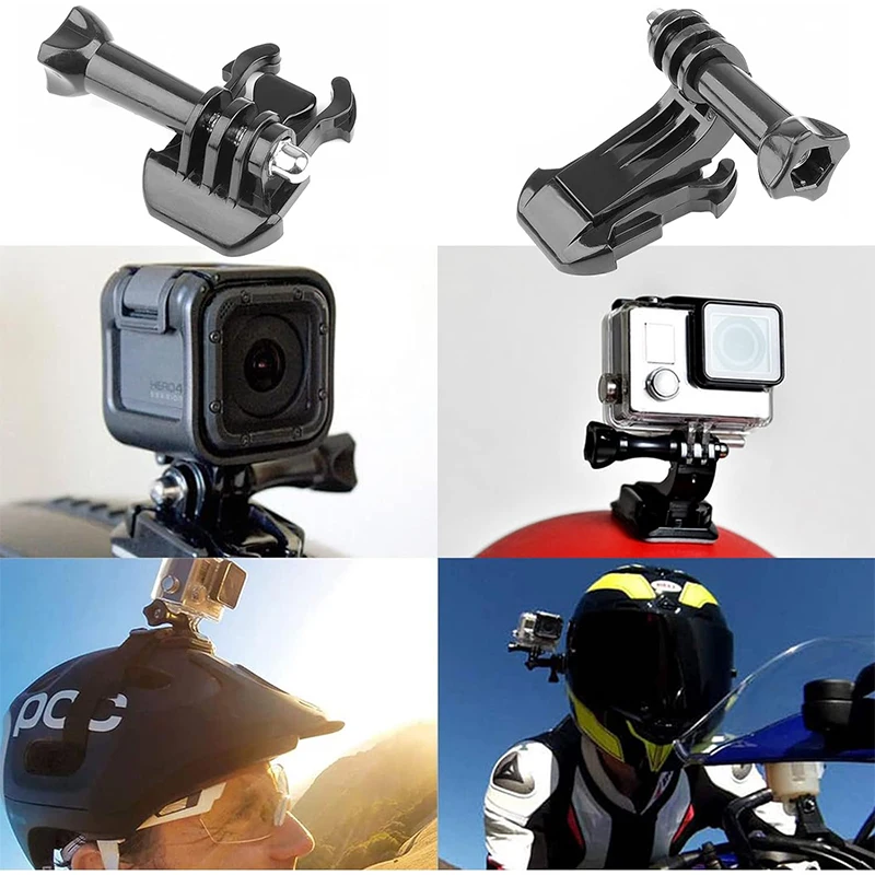 Aksesori dudukan gesper j-hook pemasangan cepat permukaan vertikal, Kit Aksesori dudukan Untuk GoPro Hero 13 12 11 10 9 8 DJI Osmo Action 5 Pro Insta 360