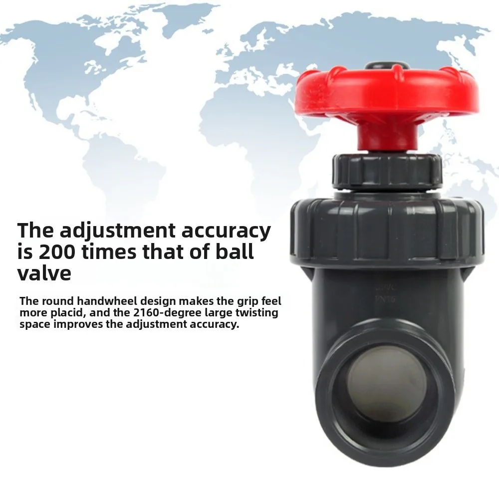Flowcolour 20/25/32/40mm Hi-quality UPVC Gate Valve Precision Flow Control PVC Sluice Valve Garden Irrigation Aquarium PVC Valve