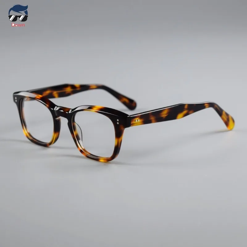 

Очки по рецепту на заказ, квадратная черепаховая ацетатная оправа в стиле ретро, высококачественные очки для чтения с защитой от синего света для женщин и мужчин
