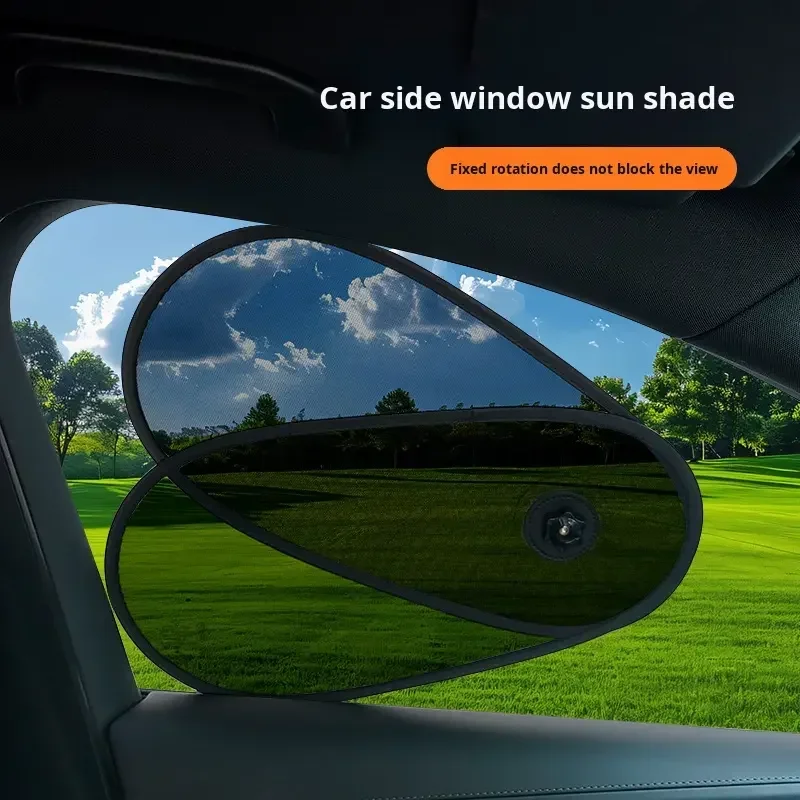 Adjustable rotating windshield UV protection cover, window sunshade, black suction cup window sunshade