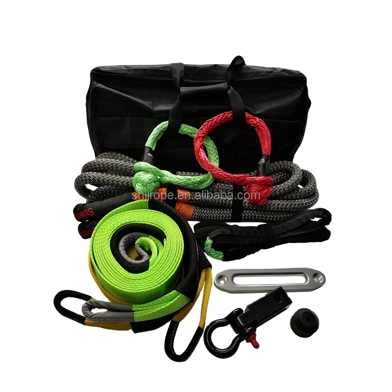 JINLI Kinetic Recovery Kit Heavy Duty Car Tow Rope kit 4x4 Recovery tow kinetic rope for Gear kit