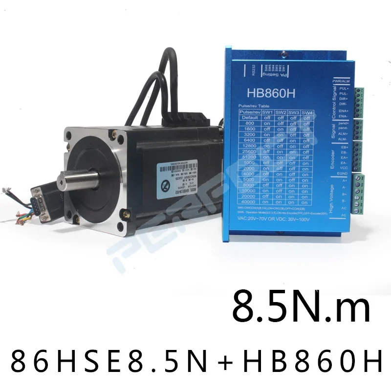86 8,5n. m Nema 34 86HB250-118B krok w zamkniętej pętli serwosilnik Hybird obwód zamknięty 2-fazowy sterownik krokowy HB860H