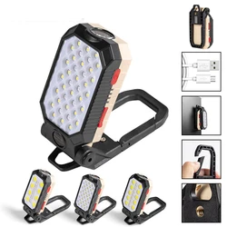 Super bright COB work light USB charging LED with magnet hook anti-fall power display flashing emergency car maintenance light