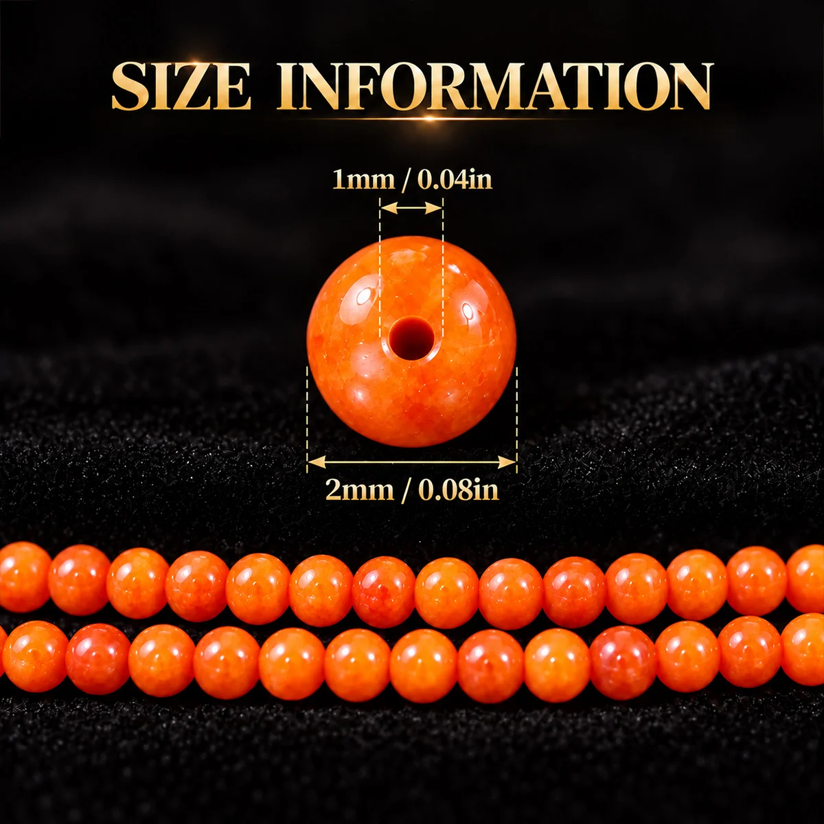 2mm 100–300pcs Natural Stone Round Zircon Orange Handmade DIY Jewelry Making Beads for Bracelets Necklaces and Accessories