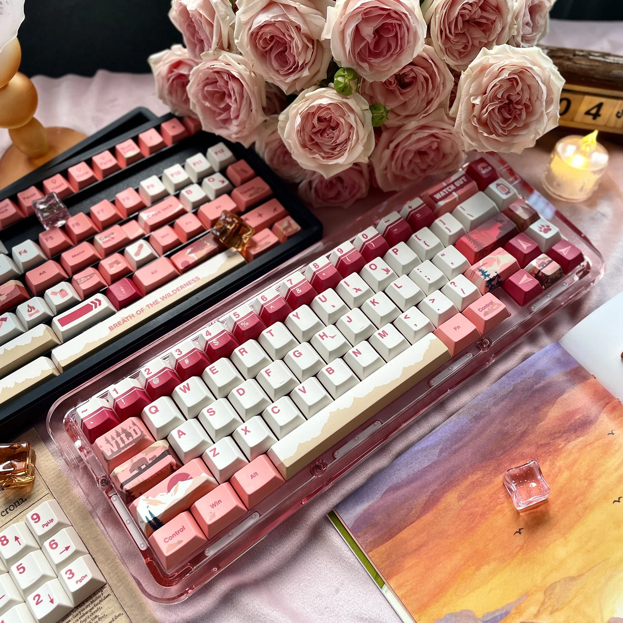 

Колпачки для клавиш Twilight Wilderness, оригинальные колпачки для механической клавиатуры с высокой сублимацией, персонализированные по индивидуальному заказу