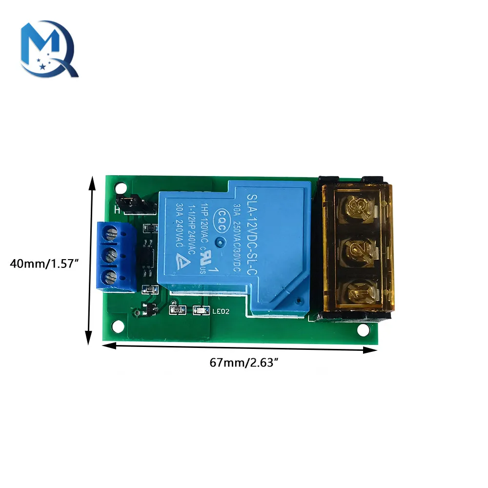 YYG-2 High Power Relay Module One Way High/Low Level Trigger Optocoupler Isolation Relay Module 30A DC5V/12V/24V