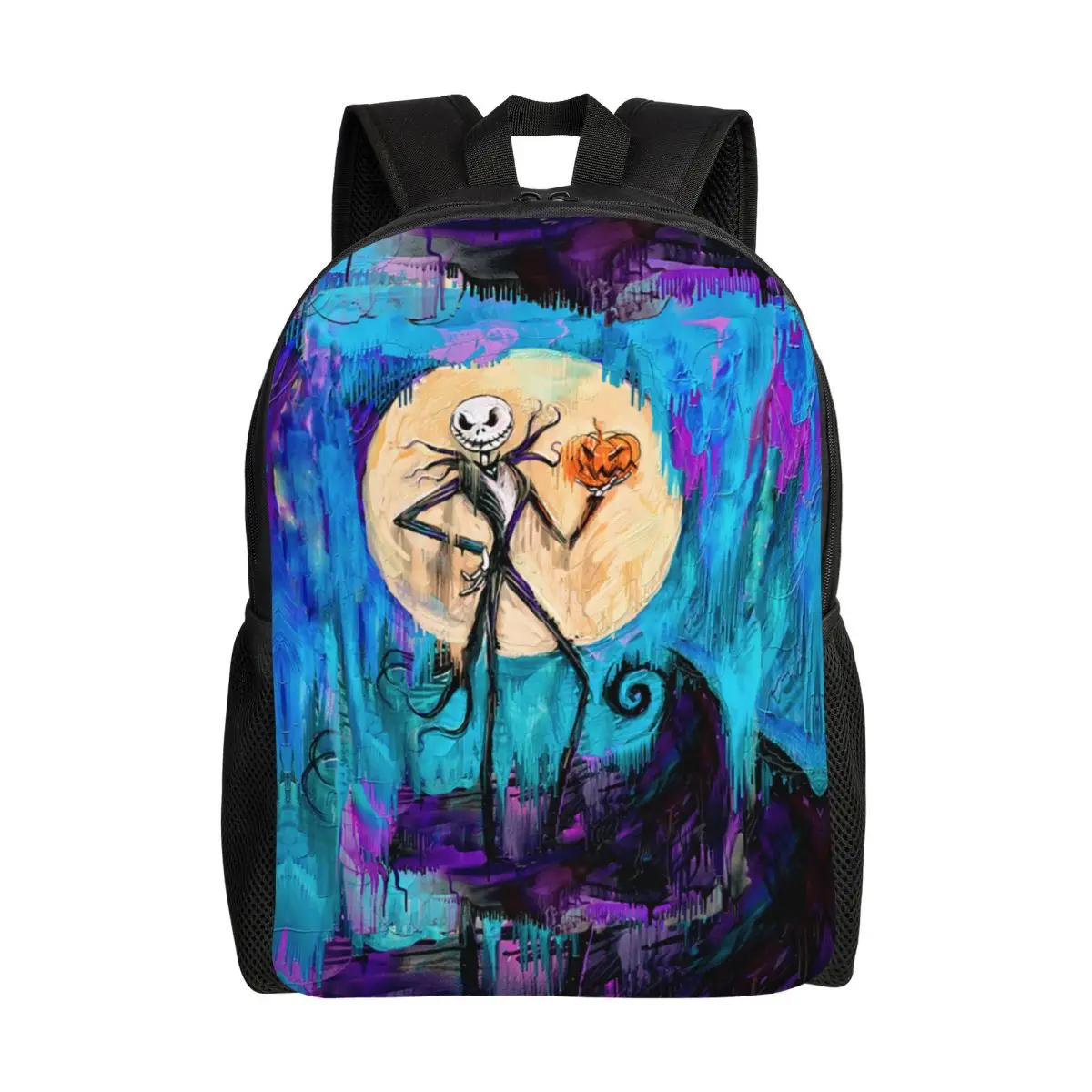 

Custom Nightmare Before Christmas Colorful Backpacks for Men Women Waterproof School College Bag Printing Bookbag